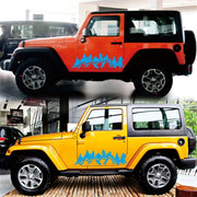 2 PCS/Set D-924 Mountain Woods Pattern Car Modified Decorative Sticker(Blue)