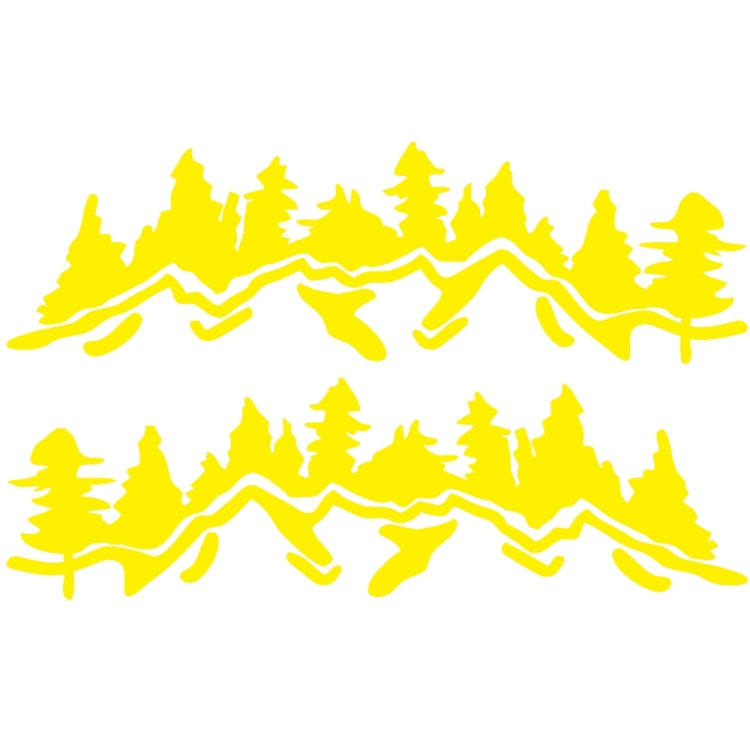 2 PCS/Set D-924 Mountain Woods Pattern Car Modified Decorative Sticker(Yellow)
