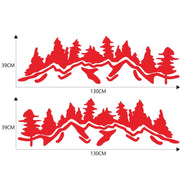 2 PCS/Set D-924 Mountain Woods Pattern Car Modified Decorative Sticker(Red)