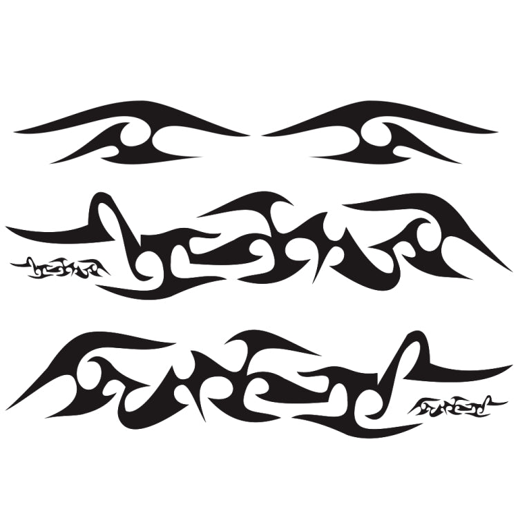 2 PCS/Set D-925 Flame Pattern Car Modified Decorative Sticker(Black)