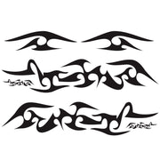 2 PCS/Set D-925 Flame Pattern Car Modified Decorative Sticker(Black)