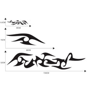 2 PCS/Set D-925 Flame Pattern Car Modified Decorative Sticker(Black)
