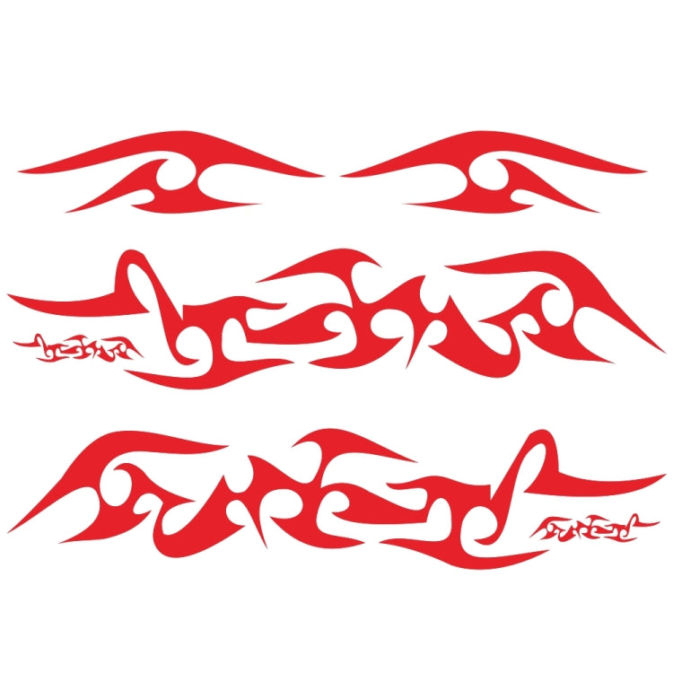 2 PCS/Set D-925 Flame Pattern Car Modified Decorative Sticker(Red)