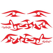 2 PCS/Set D-925 Flame Pattern Car Modified Decorative Sticker(Red)