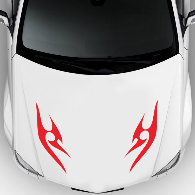 2 PCS/Set D-925 Flame Pattern Car Modified Decorative Sticker(Red)