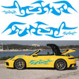 2 PCS/Set D-925 Flame Pattern Car Modified Decorative Sticker(Blue) - Decorative Sticker by PMC TechLife | Online Shopping South Africa | PMC TechLife | Buy Now Pay Later Mobicred