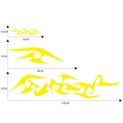 2 PCS/Set D-925 Flame Pattern Car Modified Decorative Sticker(Yellow)