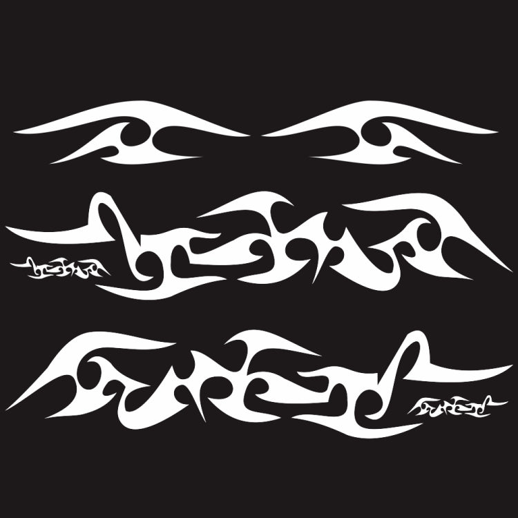 2 PCS/Set D-925 Flame Pattern Car Modified Decorative Sticker(White)