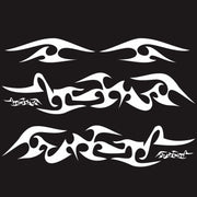 2 PCS/Set D-925 Flame Pattern Car Modified Decorative Sticker(White)