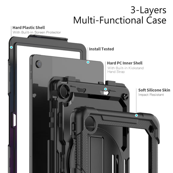 For Lenovo Tab M10 Plus 10.6 3rd Gen 2022 Silicone + PC Tablet Case(Black)
