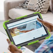 For Lenovo Tab M10 Plus 10.6 3rd Gen 2022 Silicone + PC Tablet Case(Black + Yellow Green)