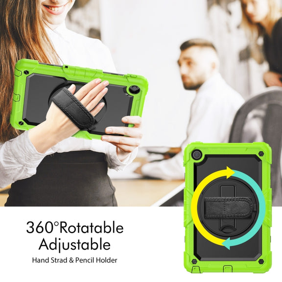 For Lenovo Tab M10 Plus 10.6 3rd Gen 2022 Silicone + PC Tablet Case(Black + Yellow Green)
