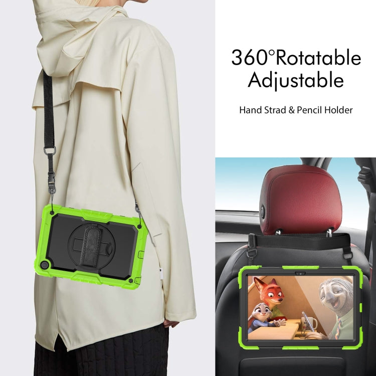For Lenovo Tab M10 Plus 10.6 3rd Gen 2022 Silicone + PC Tablet Case(Black + Yellow Green)