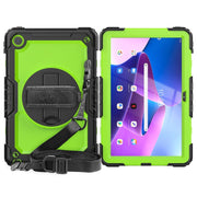 For Lenovo Tab M10 Plus 10.6 3rd Gen 2022 Silicone + PC Tablet Case(Yellow Green + Black)