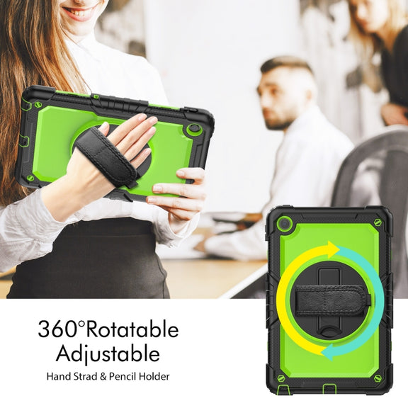 For Lenovo Tab M10 Plus 10.6 3rd Gen 2022 Silicone + PC Tablet Case(Yellow Green + Black)