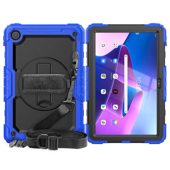 For Lenovo Tab M10 Plus 10.6 3rd Gen 2022 Silicone + PC Tablet Case(Black + Blue)