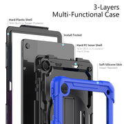 For Lenovo Tab M10 Plus 10.6 3rd Gen 2022 Silicone + PC Tablet Case(Black + Blue)