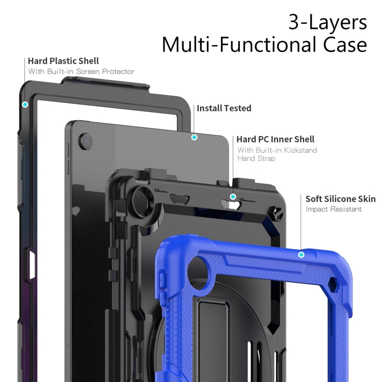 For Lenovo Tab M10 Plus 10.6 3rd Gen 2022 Silicone + PC Tablet Case(Black + Blue)