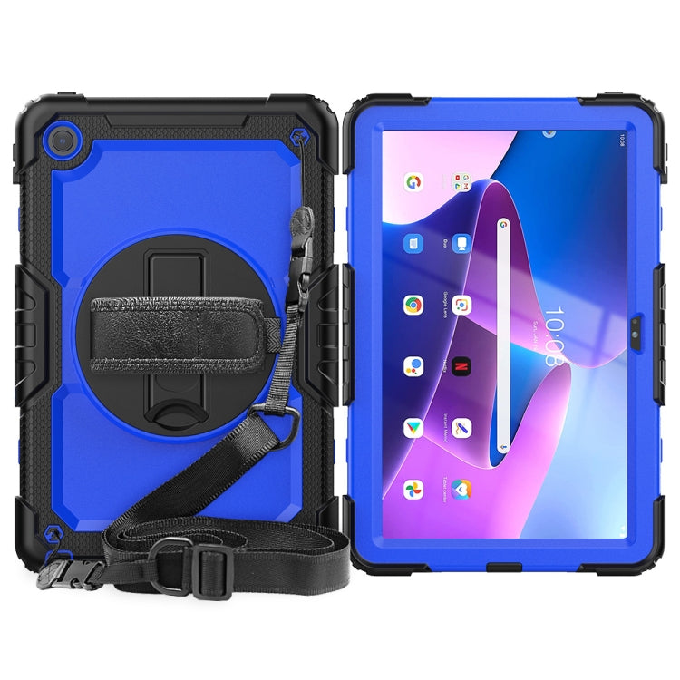 For Lenovo Tab M10 Plus 10.6 3rd Gen 2022 Silicone + PC Tablet Case(Blue + Black)