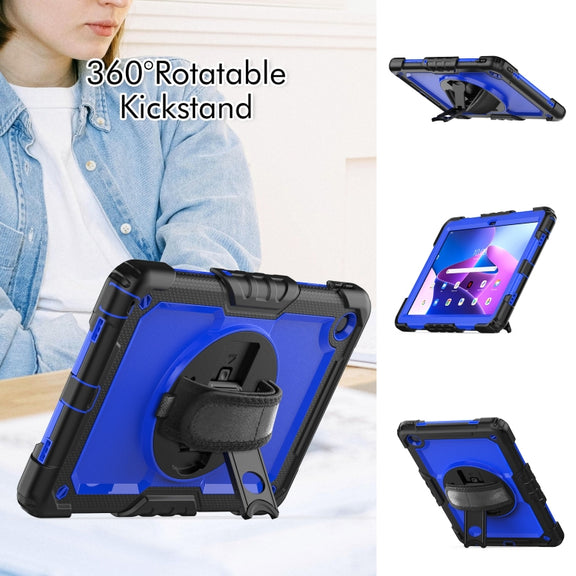 For Lenovo Tab M10 Plus 10.6 3rd Gen 2022 Silicone + PC Tablet Case(Blue + Black)