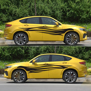 2 PCS/Set D-926 Fire Totem Pattern Car Modified Decorative Sticker(Black)
