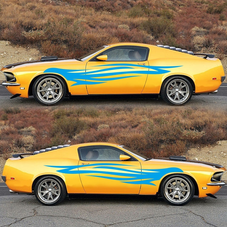 2 PCS/Set D-926 Fire Totem Pattern Car Modified Decorative Sticker(Blue)