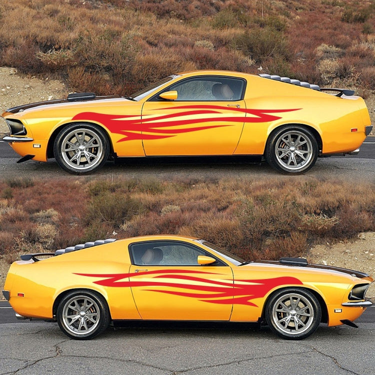 2 PCS/Set D-926 Fire Totem Pattern Car Modified Decorative Sticker(Red)