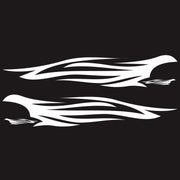 2 PCS/Set D-926 Fire Totem Pattern Car Modified Decorative Sticker(White)