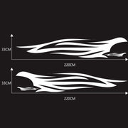 2 PCS/Set D-926 Fire Totem Pattern Car Modified Decorative Sticker(White)