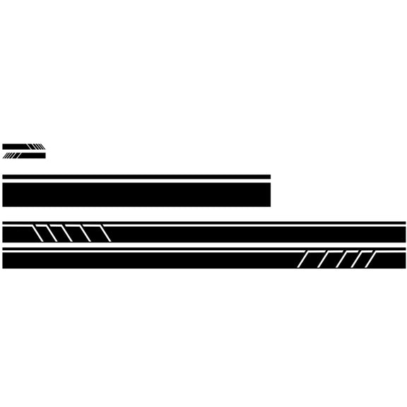 D-930 Lines Pattern Car Modified Decorative Sticker(Black)