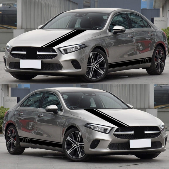 D-930 Lines Pattern Car Modified Decorative Sticker(Black)