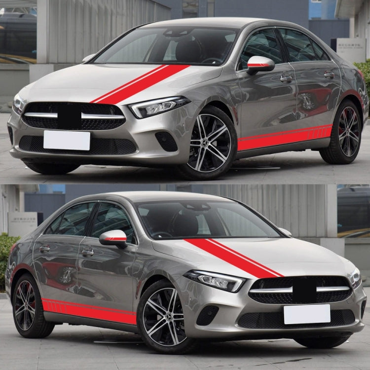 D-930 Lines Pattern Car Modified Decorative Sticker(Red)