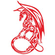 D-931 Pterosaur Pattern Car Modified Decorative Sticker(Red) - Decorative Sticker by PMC TechLife | Online Shopping South Africa | PMC TechLife | Buy Now Pay Later Mobicred