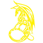 D-931 Pterosaur Pattern Car Modified Decorative Sticker(Yellow)