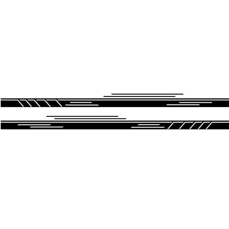 2 PCS/Set D-932 Stripe Pattern Car Modified Decorative Sticker(Black)