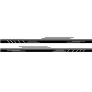 2 PCS/Set D-932 Stripe Pattern Car Modified Decorative Sticker(Black)