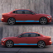 2 PCS/Set D-932 Stripe Pattern Car Modified Decorative Sticker(Blue)