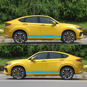 2 PCS/Set D-932 Stripe Pattern Car Modified Decorative Sticker(Blue)