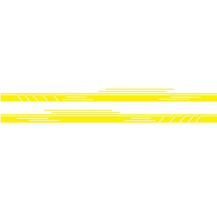 2 PCS/Set D-932 Stripe Pattern Car Modified Decorative Sticker(Yellow)