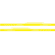 2 PCS/Set D-932 Stripe Pattern Car Modified Decorative Sticker(Yellow)