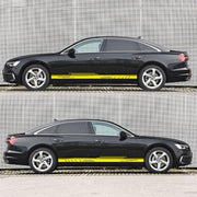 2 PCS/Set D-932 Stripe Pattern Car Modified Decorative Sticker(Yellow)