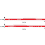 2 PCS/Set D-932 Stripe Pattern Car Modified Decorative Sticker(Red)