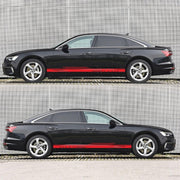 2 PCS/Set D-932 Stripe Pattern Car Modified Decorative Sticker(Red)