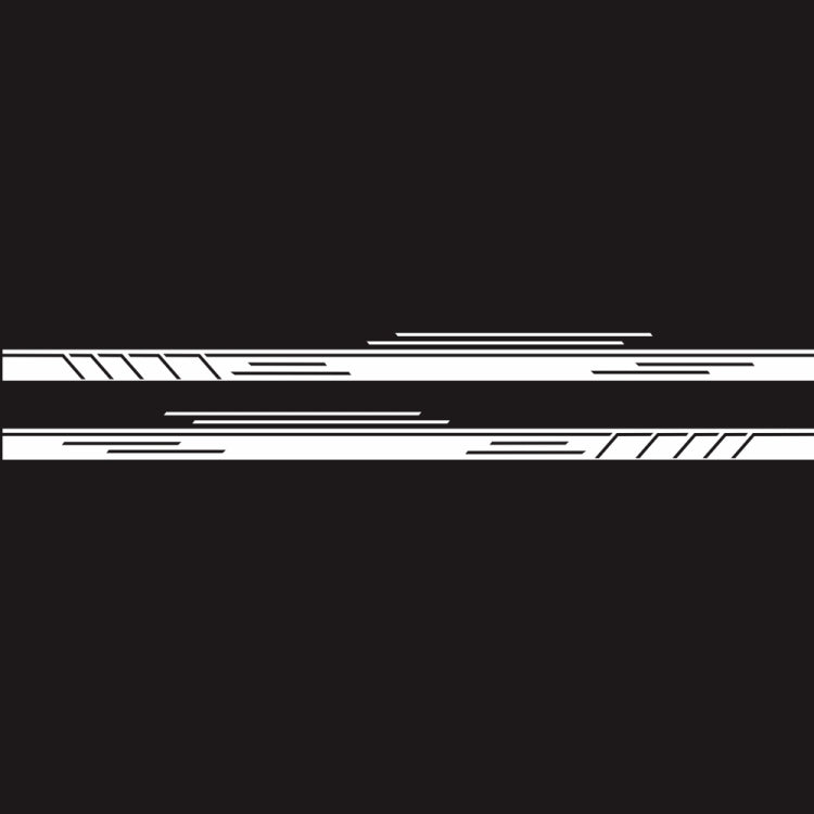 2 PCS/Set D-932 Stripe Pattern Car Modified Decorative Sticker(White)