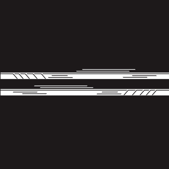 2 PCS/Set D-932 Stripe Pattern Car Modified Decorative Sticker(White)