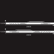 2 PCS/Set D-932 Stripe Pattern Car Modified Decorative Sticker(White)