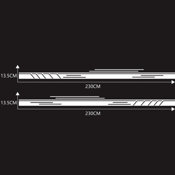 2 PCS/Set D-932 Stripe Pattern Car Modified Decorative Sticker(White)