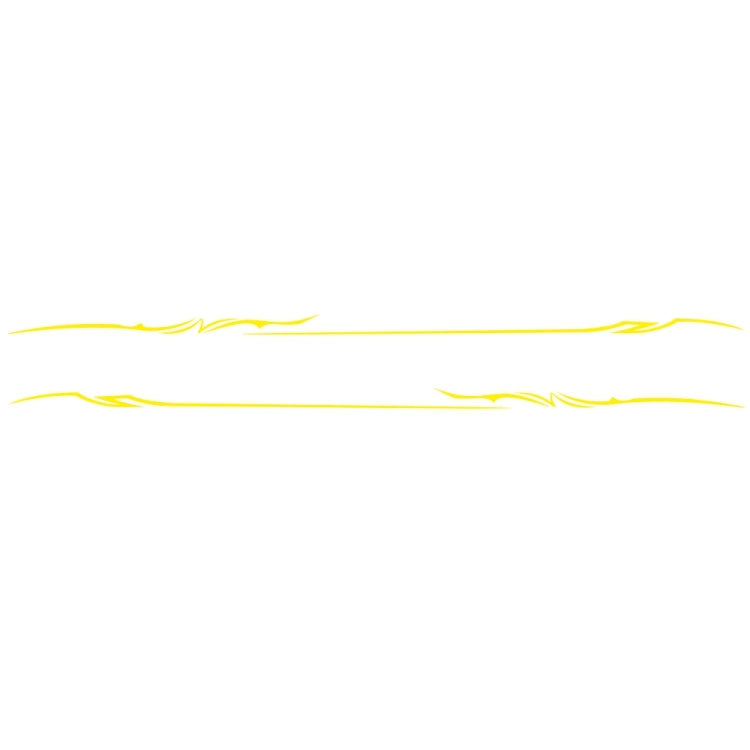 2 PCS/Set D-933 Lightning Pattern Car Modified Decorative Sticker(Yellow)