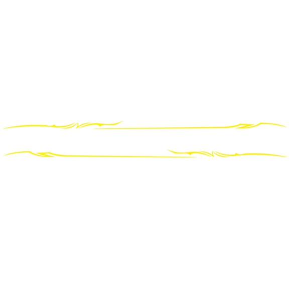 2 PCS/Set D-933 Lightning Pattern Car Modified Decorative Sticker(Yellow)