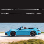 2 PCS/Set D-933 Lightning Pattern Car Modified Decorative Sticker(White)